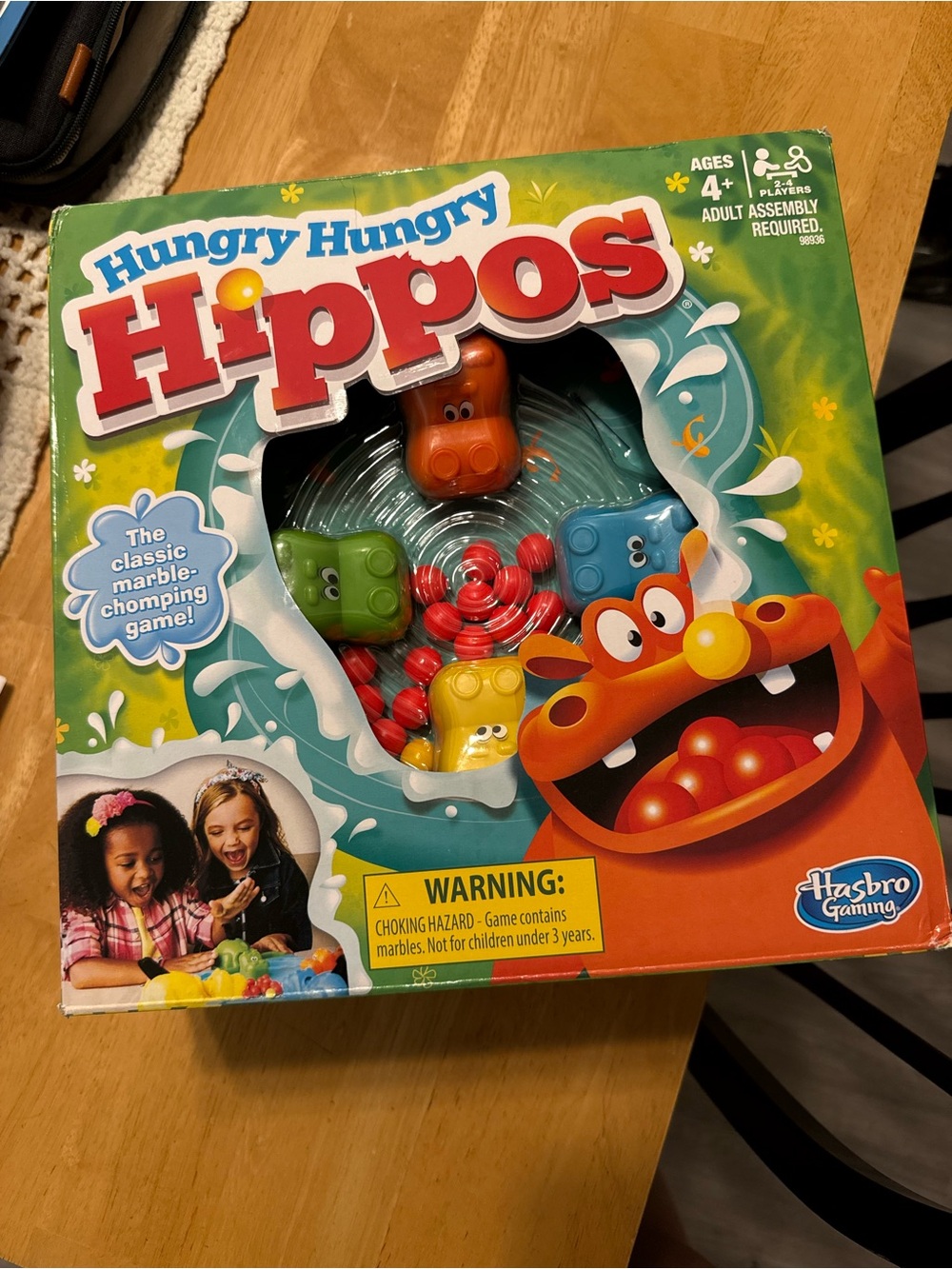 Hasbro Hungry Hungry Hippos Family Marble-Chomping Game - Multicolor